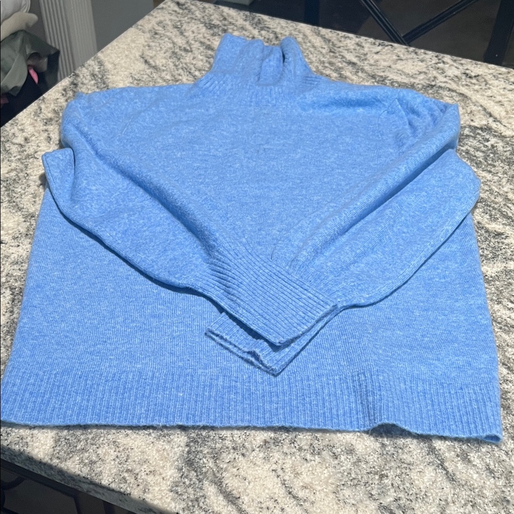 J. Crew Sky Blue Turtleneck Sweater